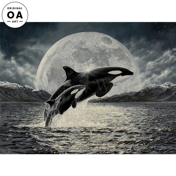 Moondance Original Acrylic Painting - Wild Wings