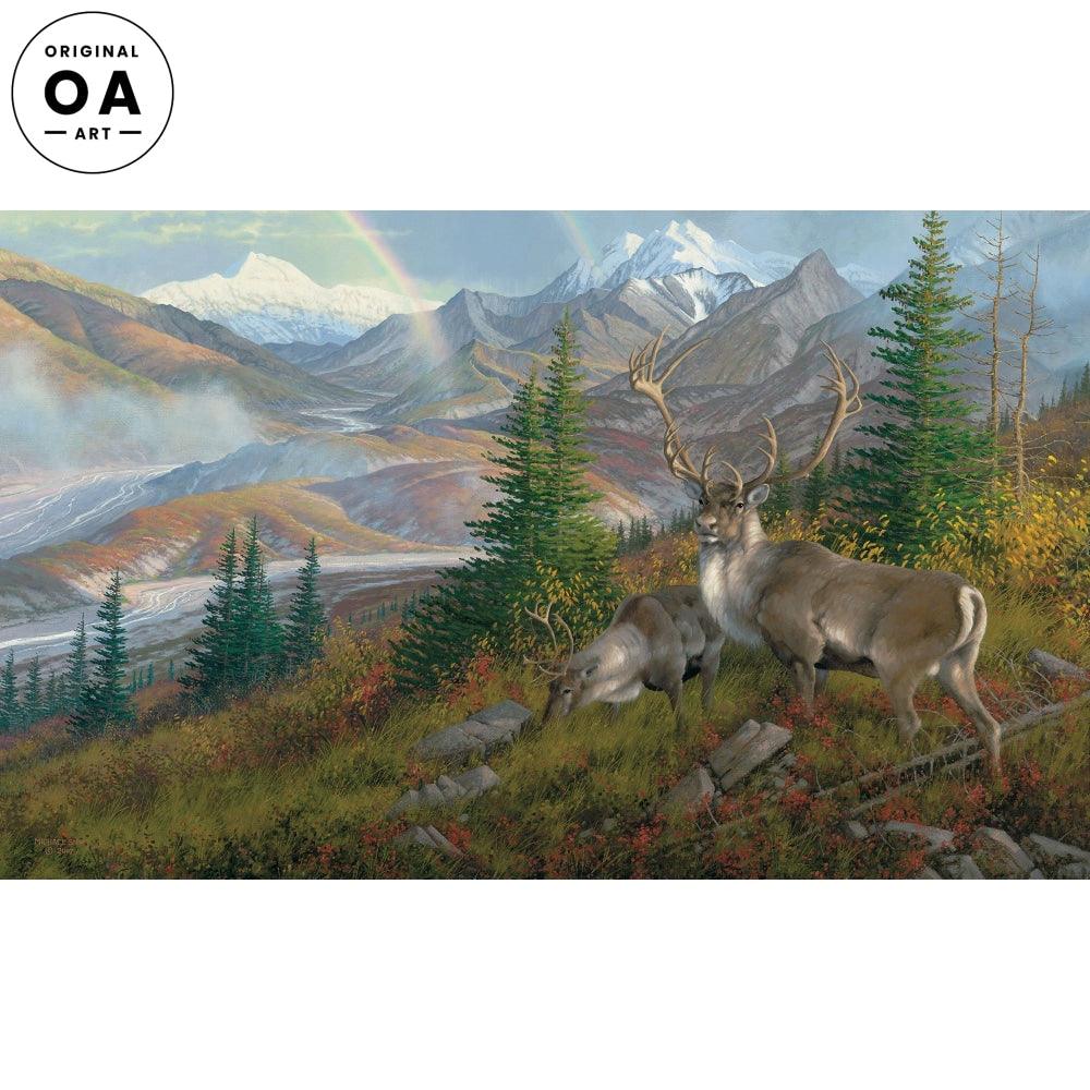 The Great One—Caribou Original Oil Painting - Wild Wings