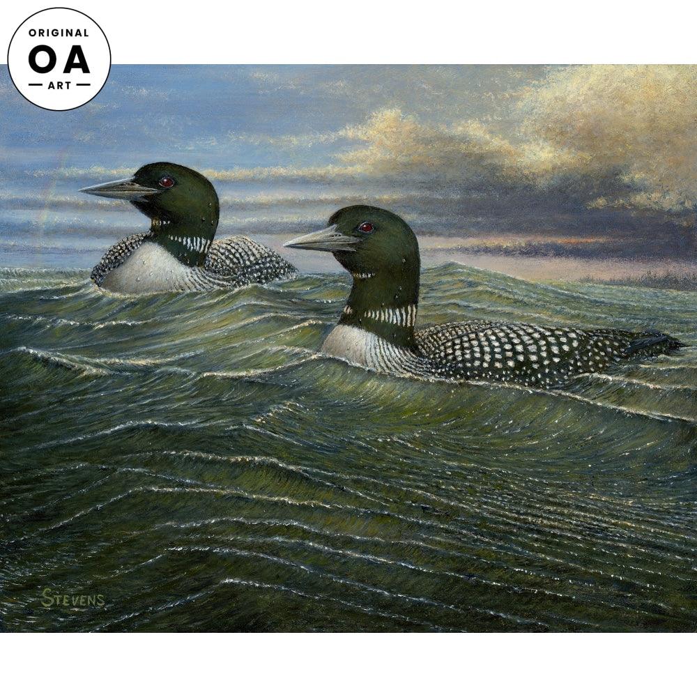 After the Storm Passes By—Loons Original Oil Painting - Wild Wings