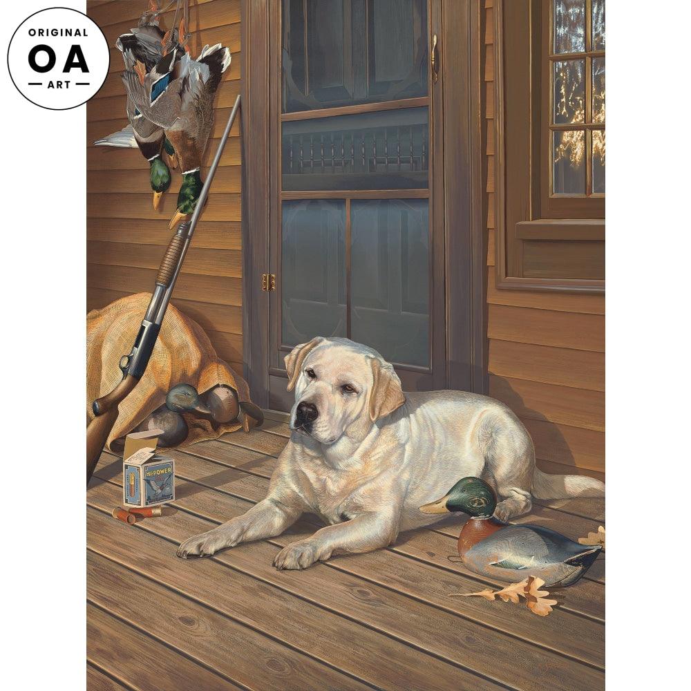 Bountiful Day—Yellow Lab Original Acrylic Painting - Wild Wings