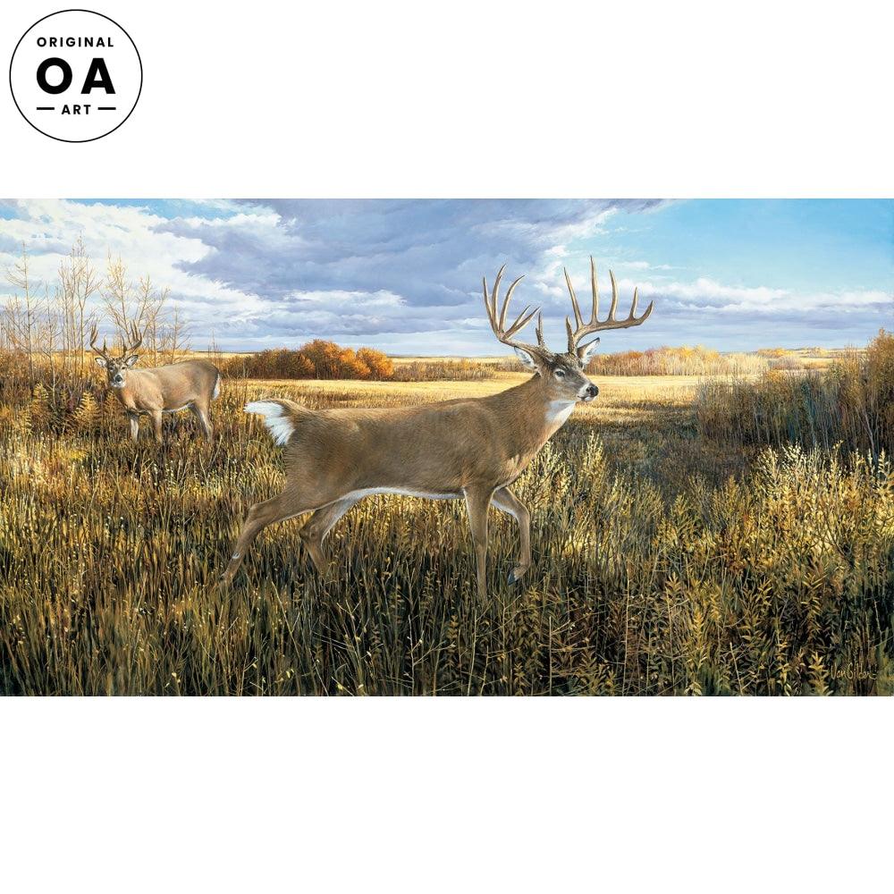 The Hanson Buck Original Oil Painting - Wild Wings