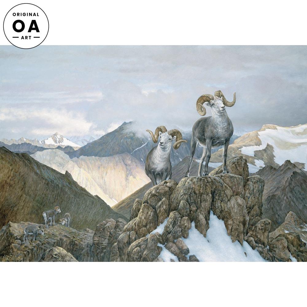 Stone Sheep Original Oil Painting - Wild Wings