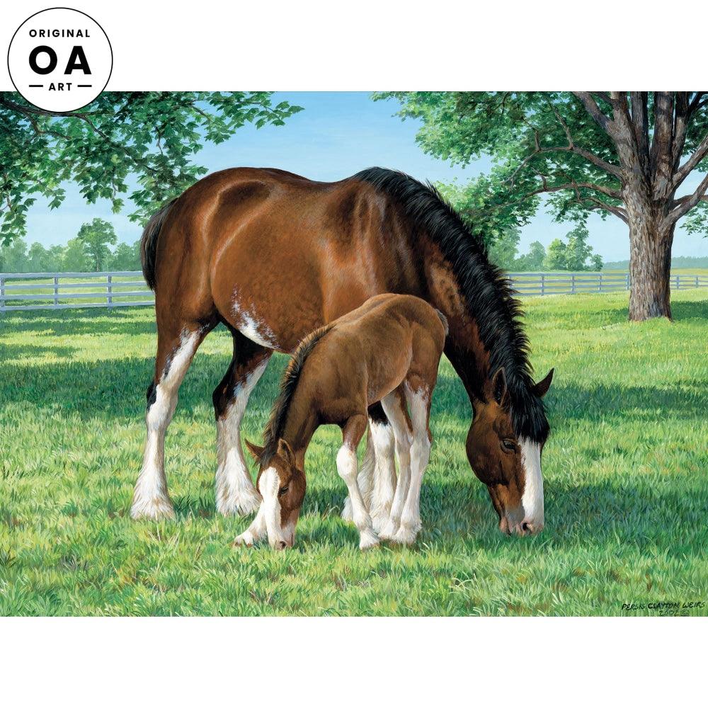 Big Baby—Horses Original Acrylic Painting - Wild Wings