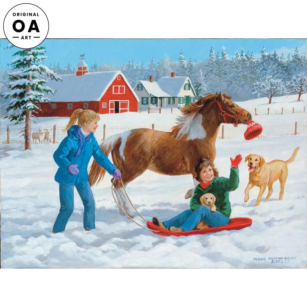 Horse Play Original Acrylic Painting - Wild Wings