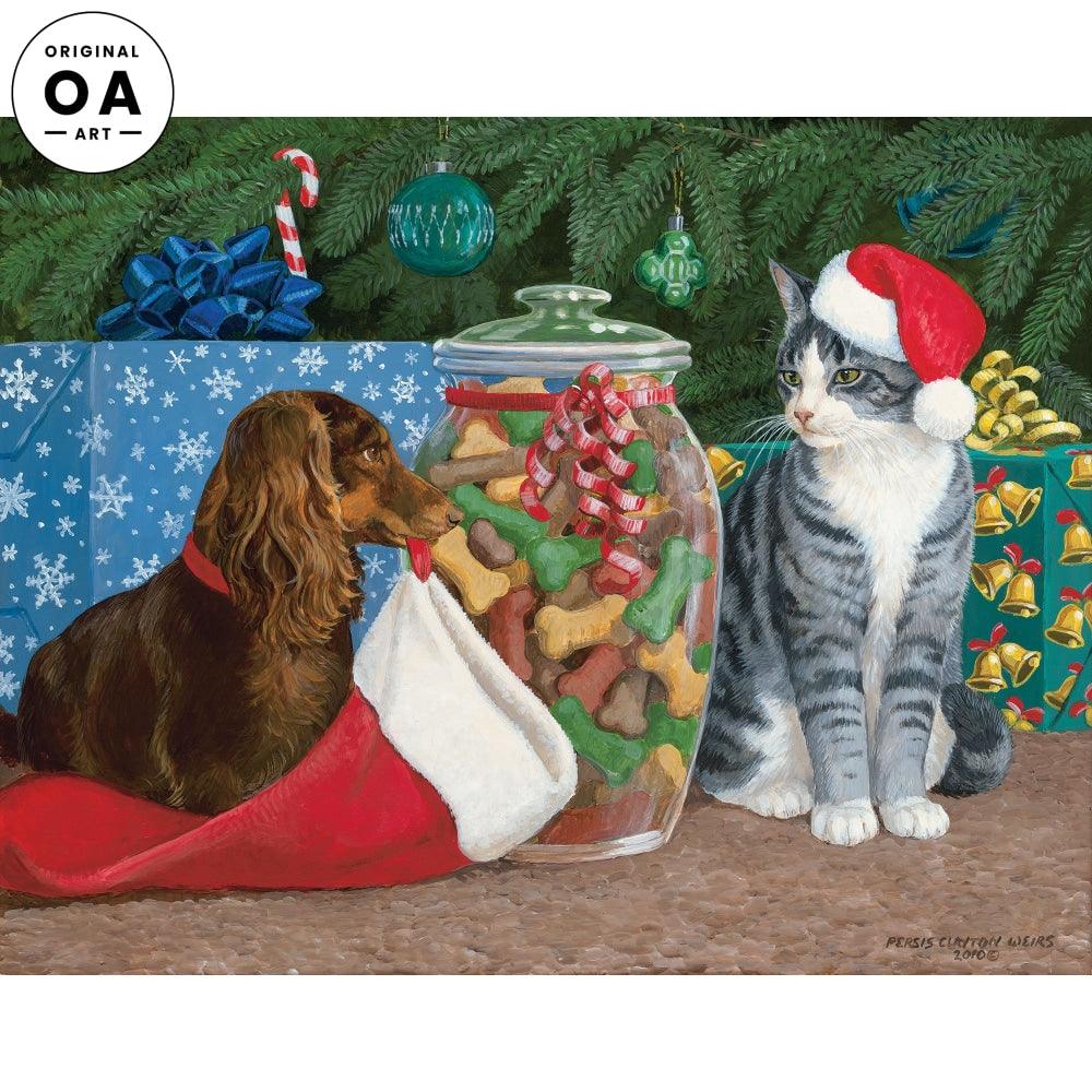 I've Been Good—Dog & Cat Original Acrylic Painting - Wild Wings