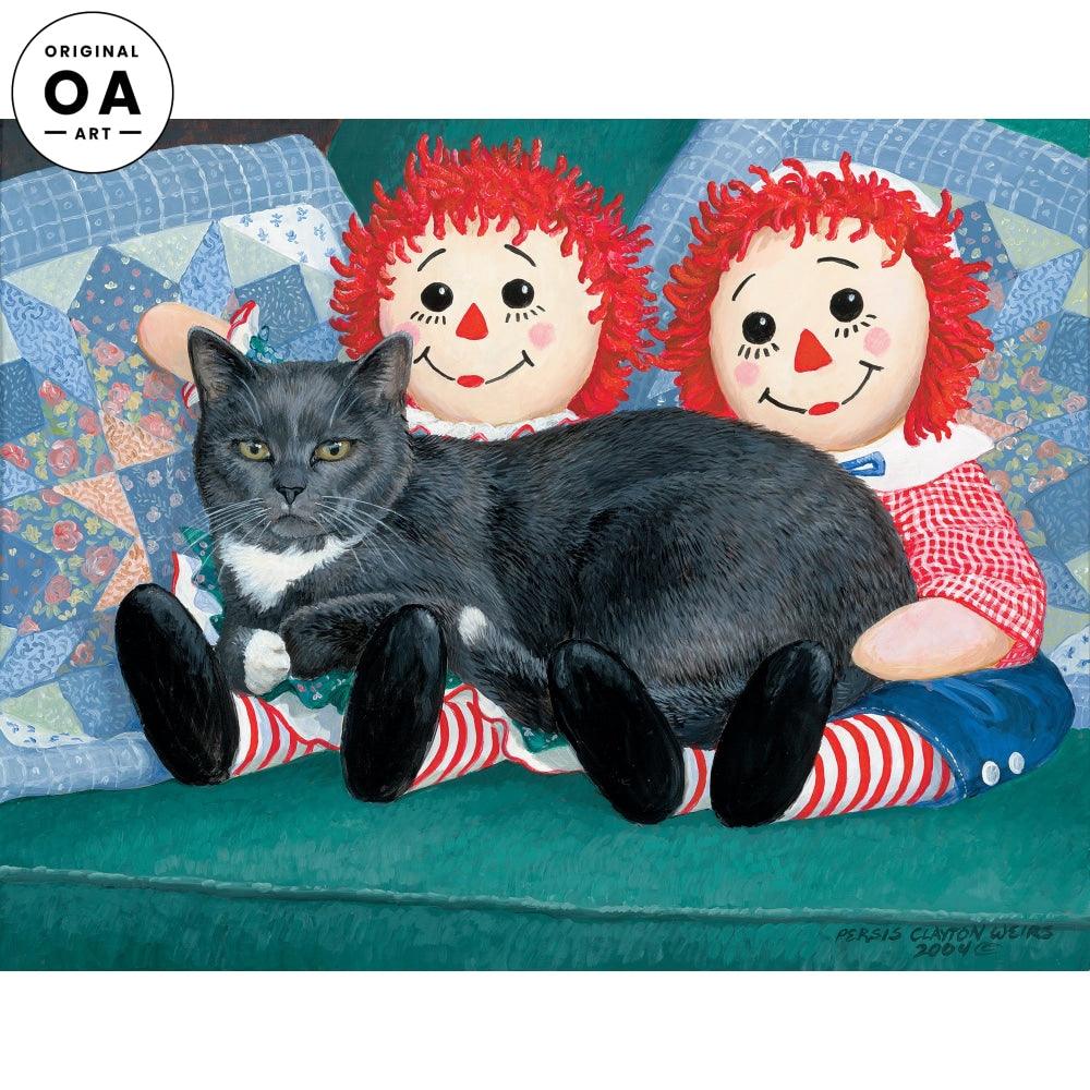 Lap Attack—Cat Original Acrylic Painting - Wild Wings