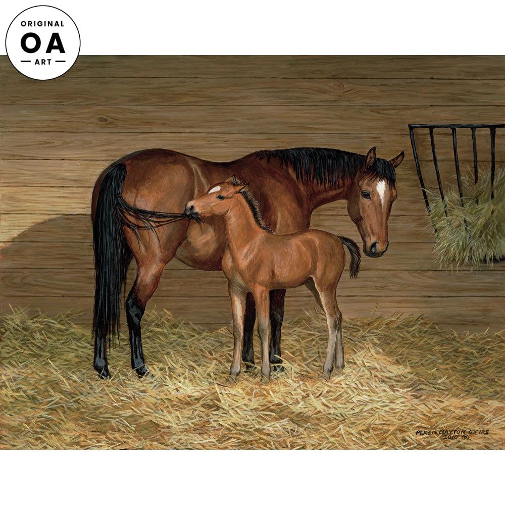 Look What I Found—Horses Original Acrylic Painting - Wild Wings