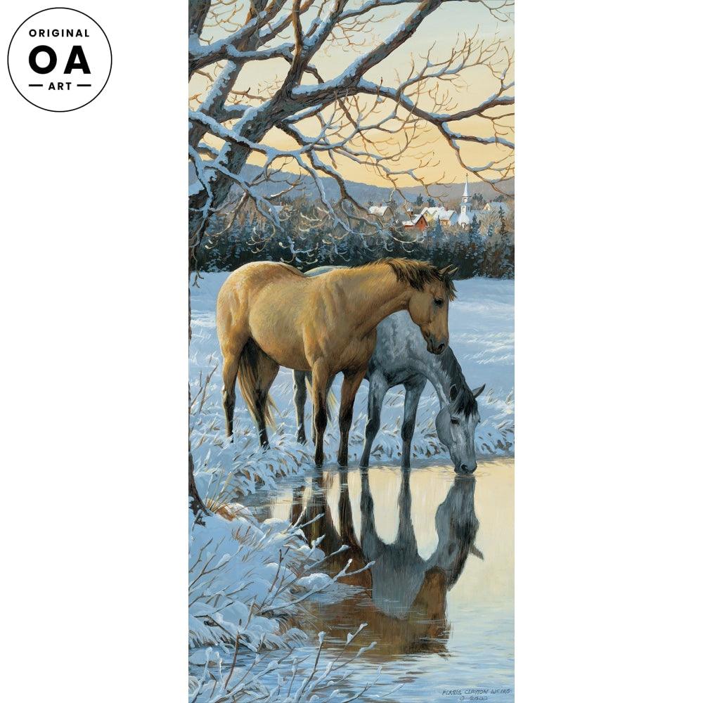 Reflections—Horses Original Acrylic Painting - Wild Wings