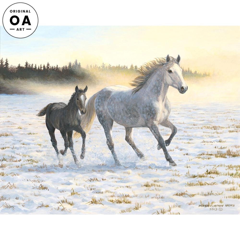 Sunlit Mist Original Acrylic Painting - Wild Wings