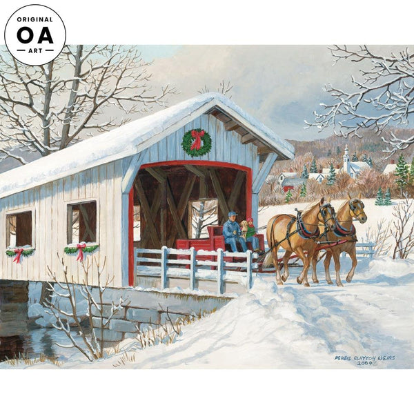 Saturday Ride—Sleigh Ride Original Acrylic Painting - Wild Wings