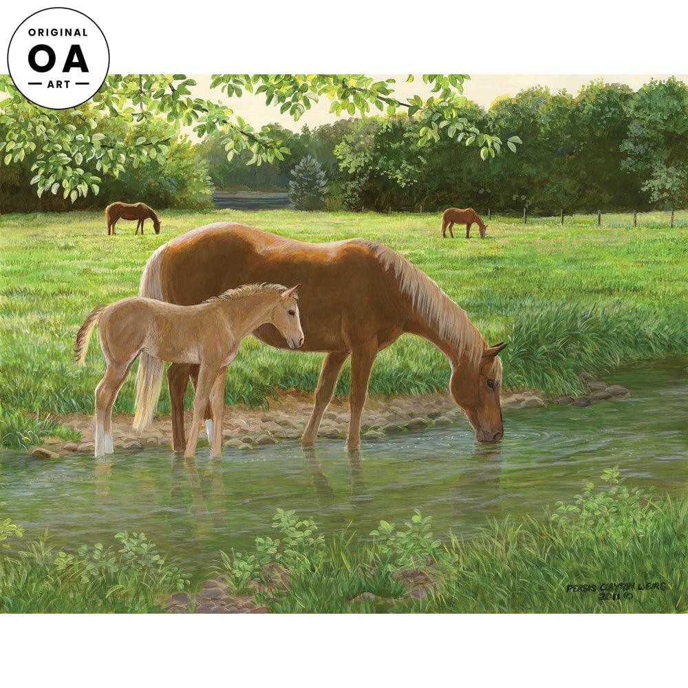 Summer Day—Horse Original Acrylic Painting - Wild Wings