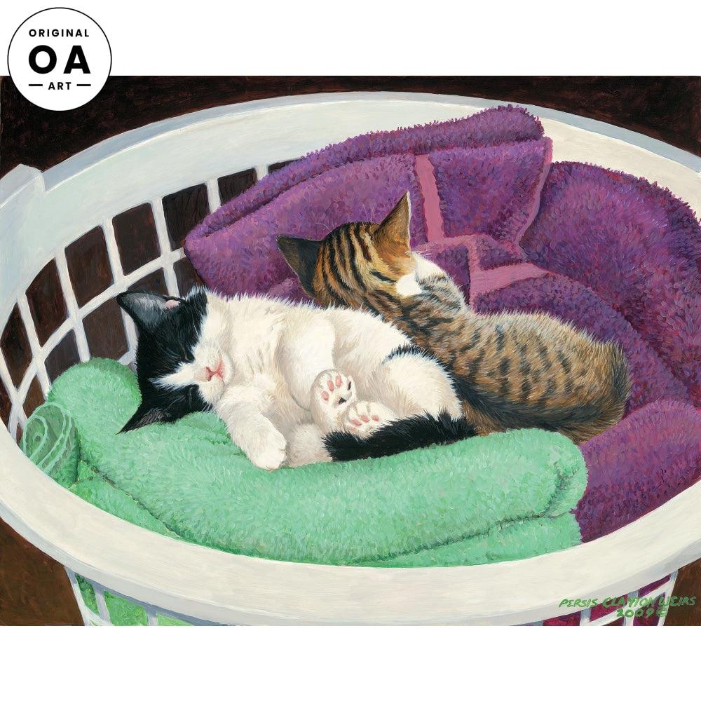 Towel Warmers—Kittens Original Acrylic Painting - Wild Wings