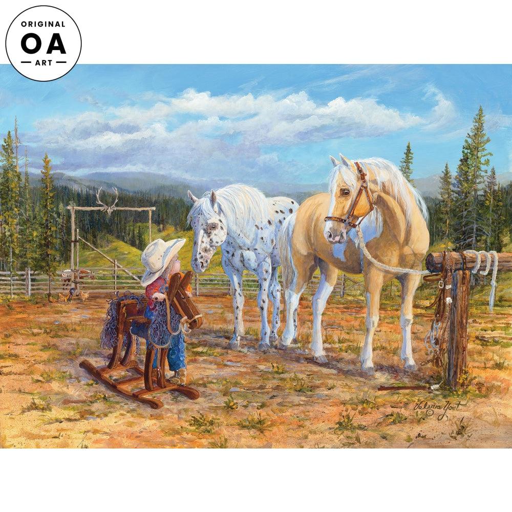 Let's Go—Child & Horse Original Acrylic Painting - Wild Wings