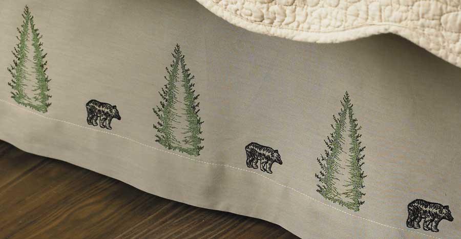 Bear Forest Bedskirt (King) - Wild Wings