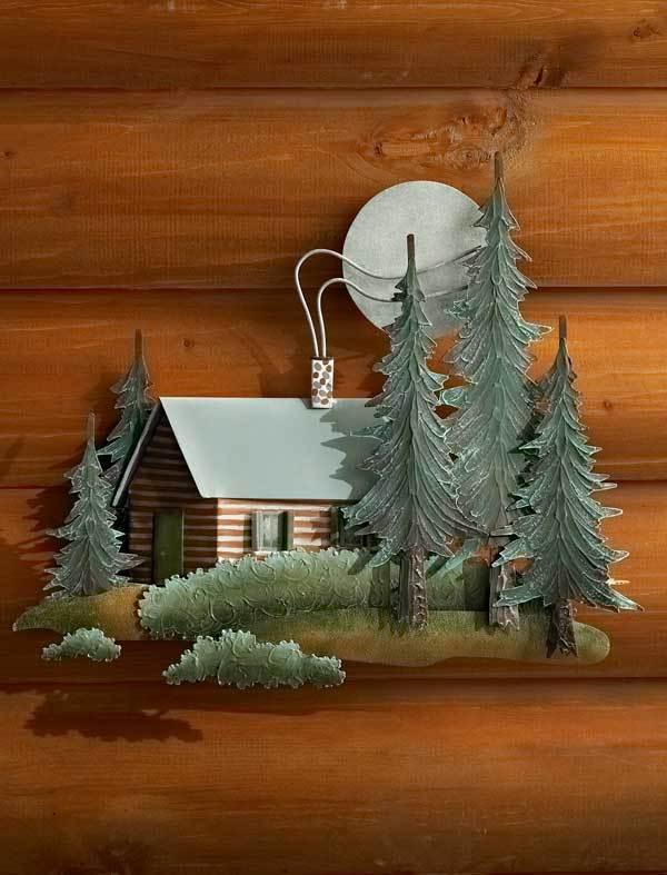 Cabin and Trees Wall Decor - Wild Wings