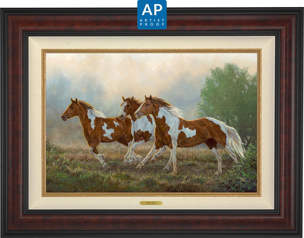 Misty Morning—Pintos; Artist Proof Edition (AP) Master Artisan Canvas - Wild Wings