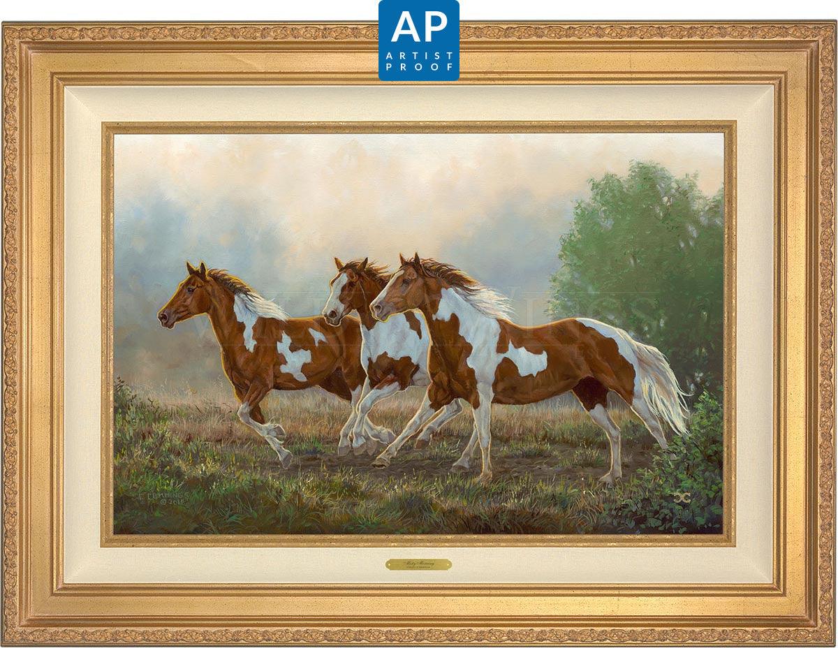 Misty Morning—Pintos; Artist Proof Edition (AP) Master Artisan Canvas - Wild Wings