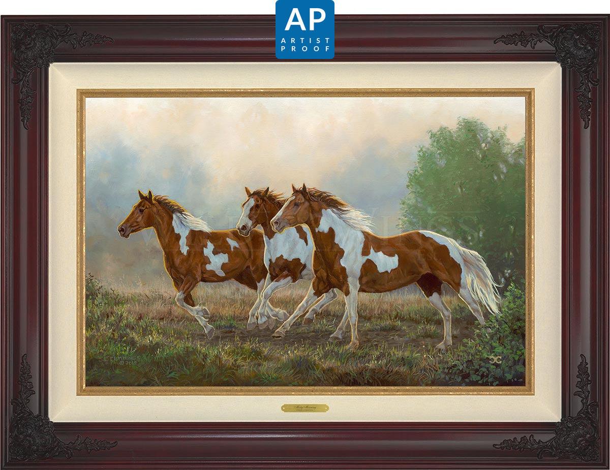 Misty Morning—Pintos; Artist Proof Edition (AP) Master Artisan Canvas - Wild Wings