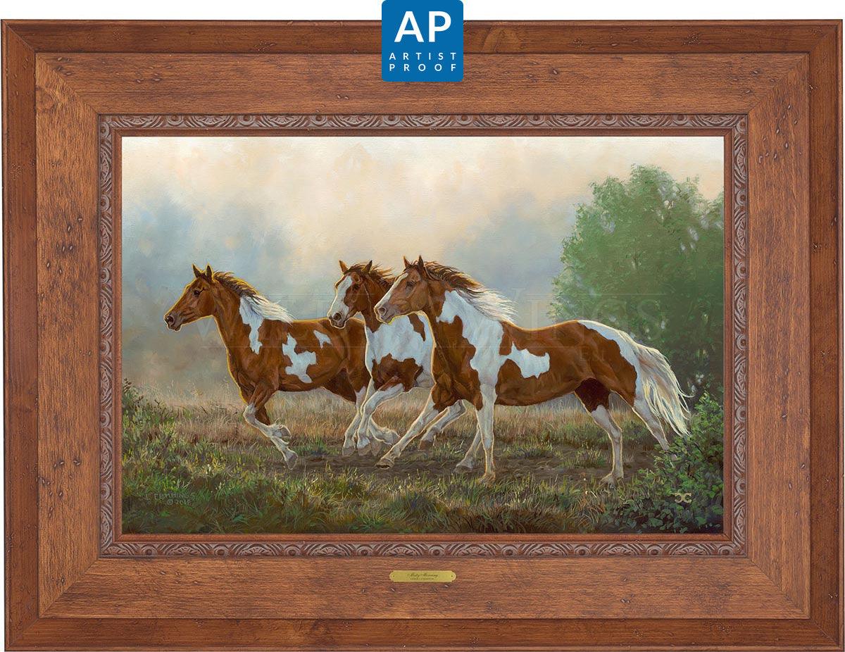 Misty Morning—Pintos; Artist Proof Edition (AP) Master Artisan Canvas - Wild Wings