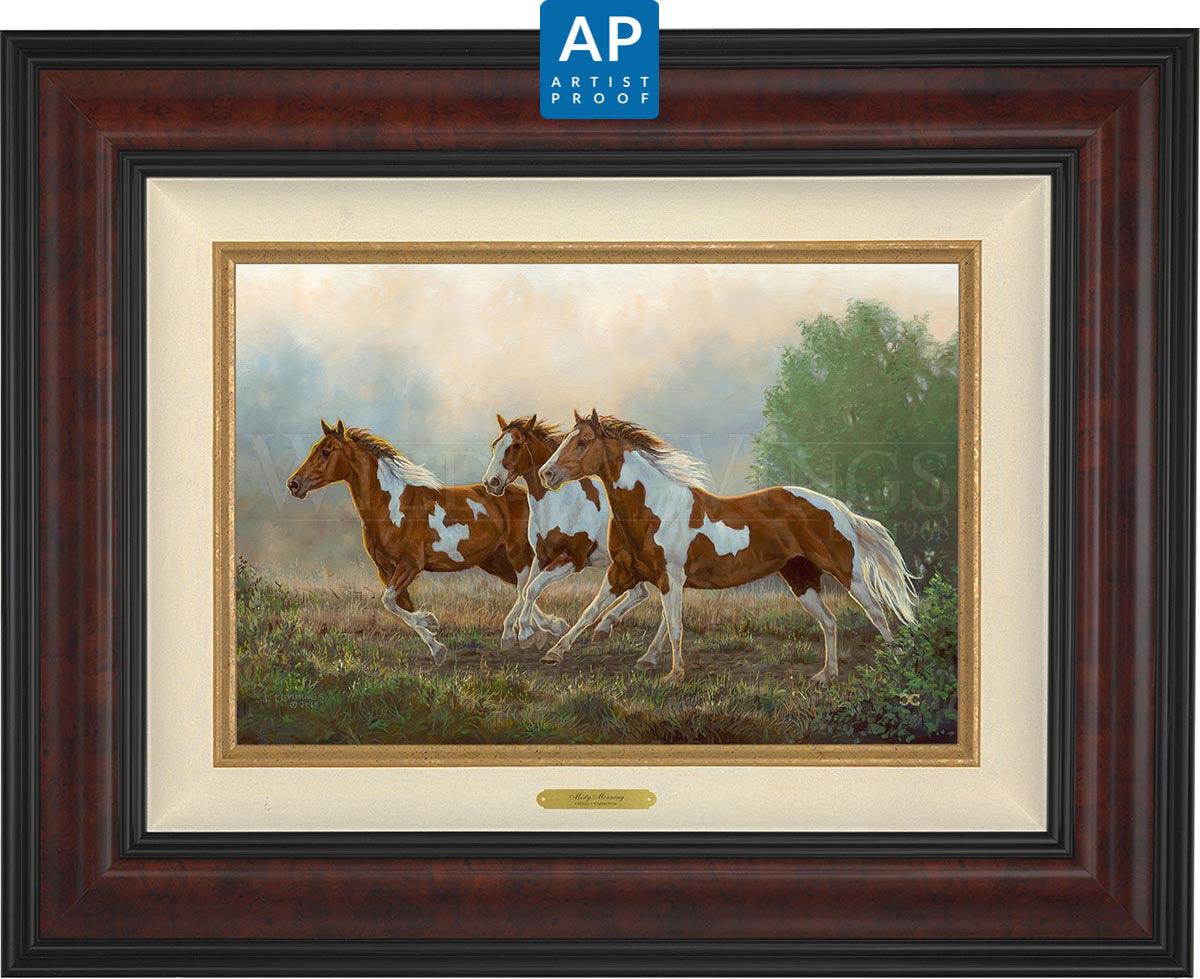 Misty Morning—Pintos; Artist Proof Edition (AP) Master Artisan Canvas - Wild Wings