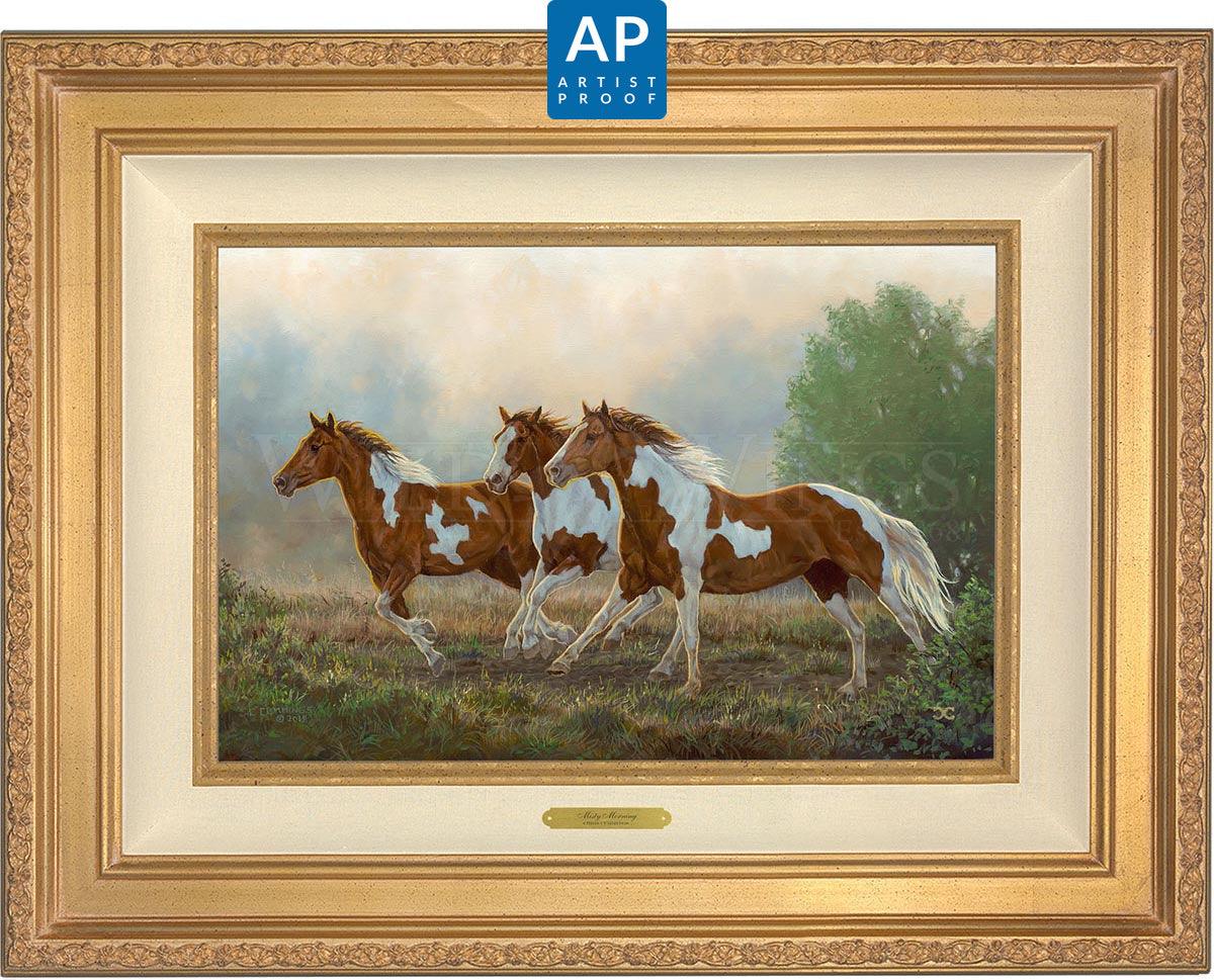 Misty Morning—Pintos; Artist Proof Edition (AP) Master Artisan Canvas - Wild Wings