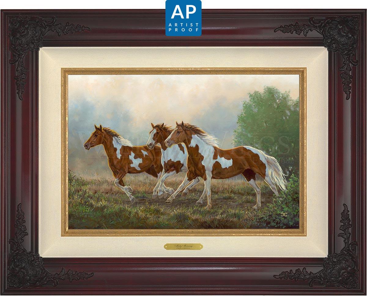 Misty Morning—Pintos; Artist Proof Edition (AP) Master Artisan Canvas - Wild Wings