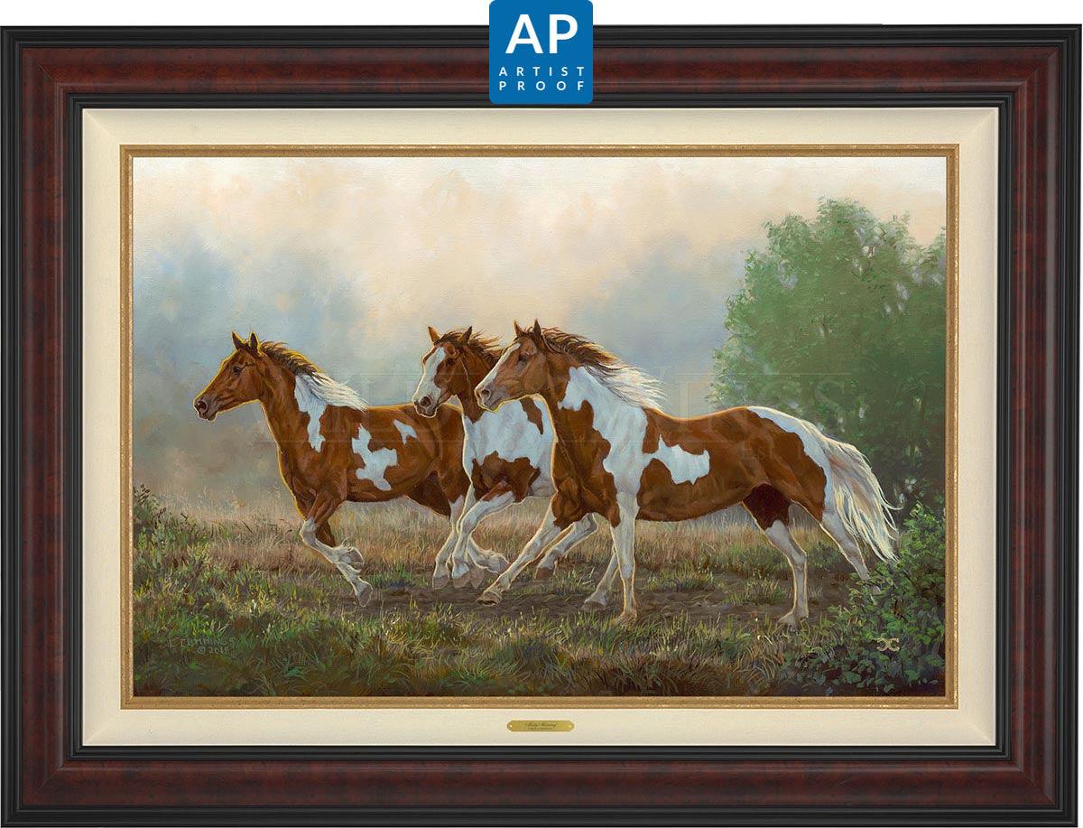 Misty Morning—Pintos; Artist Proof Edition (AP) Master Artisan Canvas - Wild Wings