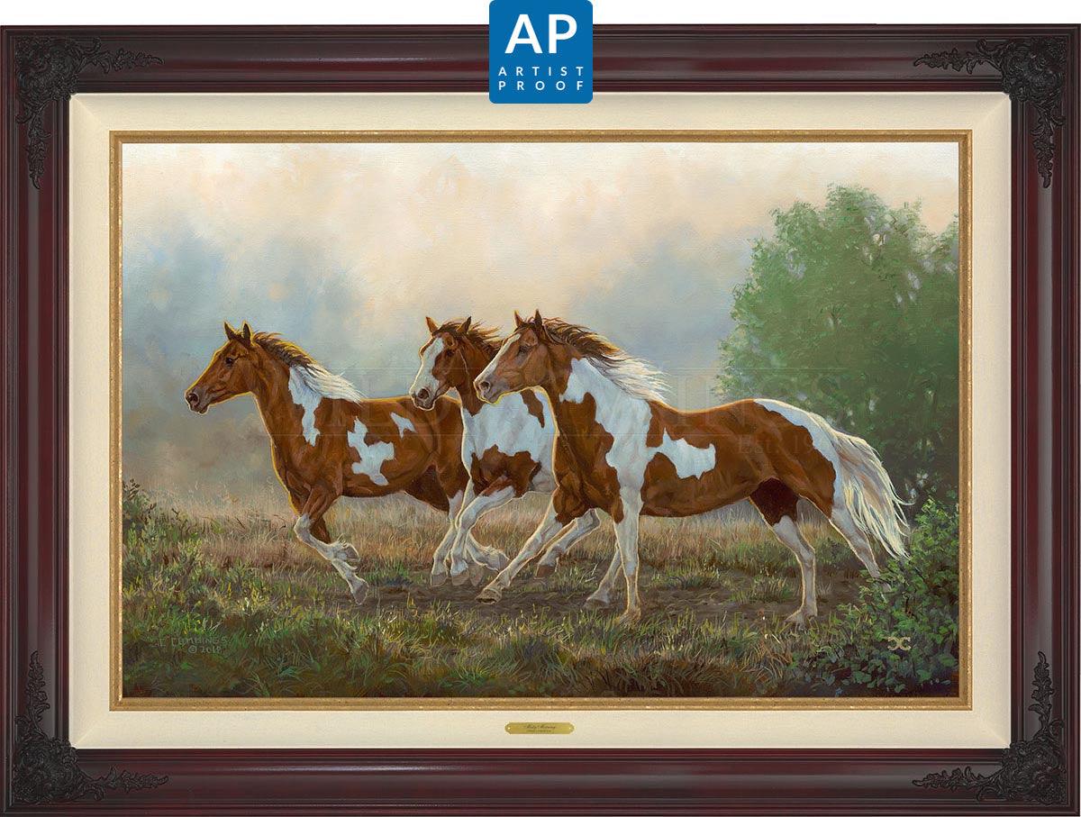 Misty Morning—Pintos; Artist Proof Edition (AP) Master Artisan Canvas - Wild Wings