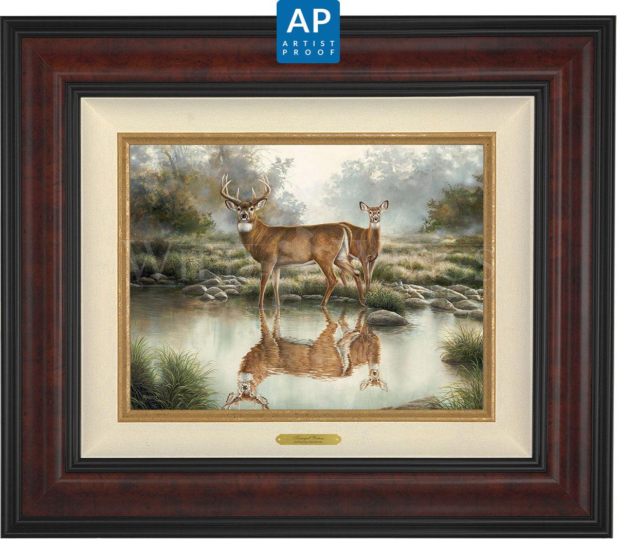 Tranquil Waters—Whitetail Deer; Artist Proof Edition (AP) Master Artisan Canvas - Wild Wings