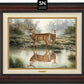 Tranquil Waters—Whitetail Deer; Standard Numbered Edition (SN) Master Artisan Canvas - Wild Wings