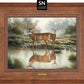 Tranquil Waters—Whitetail Deer; Standard Numbered Edition (SN) Master Artisan Canvas - Wild Wings