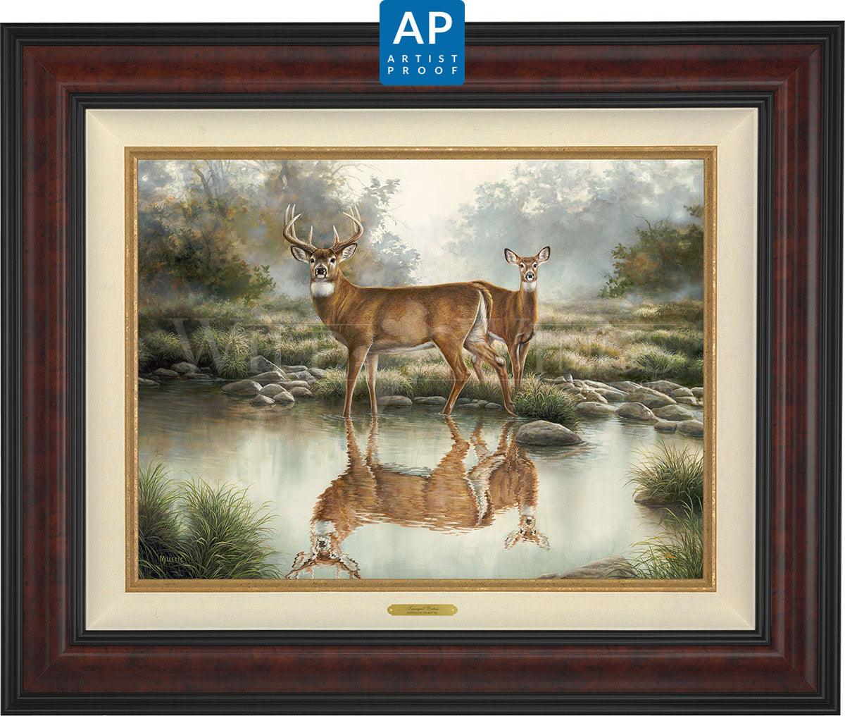 Tranquil Waters—Whitetail Deer; Artist Proof Edition (AP) Master Artisan Canvas - Wild Wings