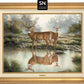 Tranquil Waters—Whitetail Deer; Standard Numbered Edition (SN) Master Artisan Canvas - Wild Wings