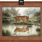 Tranquil Waters—Whitetail Deer; Standard Numbered Edition (SN) Master Artisan Canvas - Wild Wings
