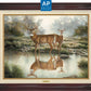 Tranquil Waters—Whitetail Deer; Artist Proof Edition (AP) Master Artisan Canvas - Wild Wings