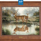 Tranquil Waters—Whitetail Deer; Artist Proof Edition (AP) Master Artisan Canvas - Wild Wings