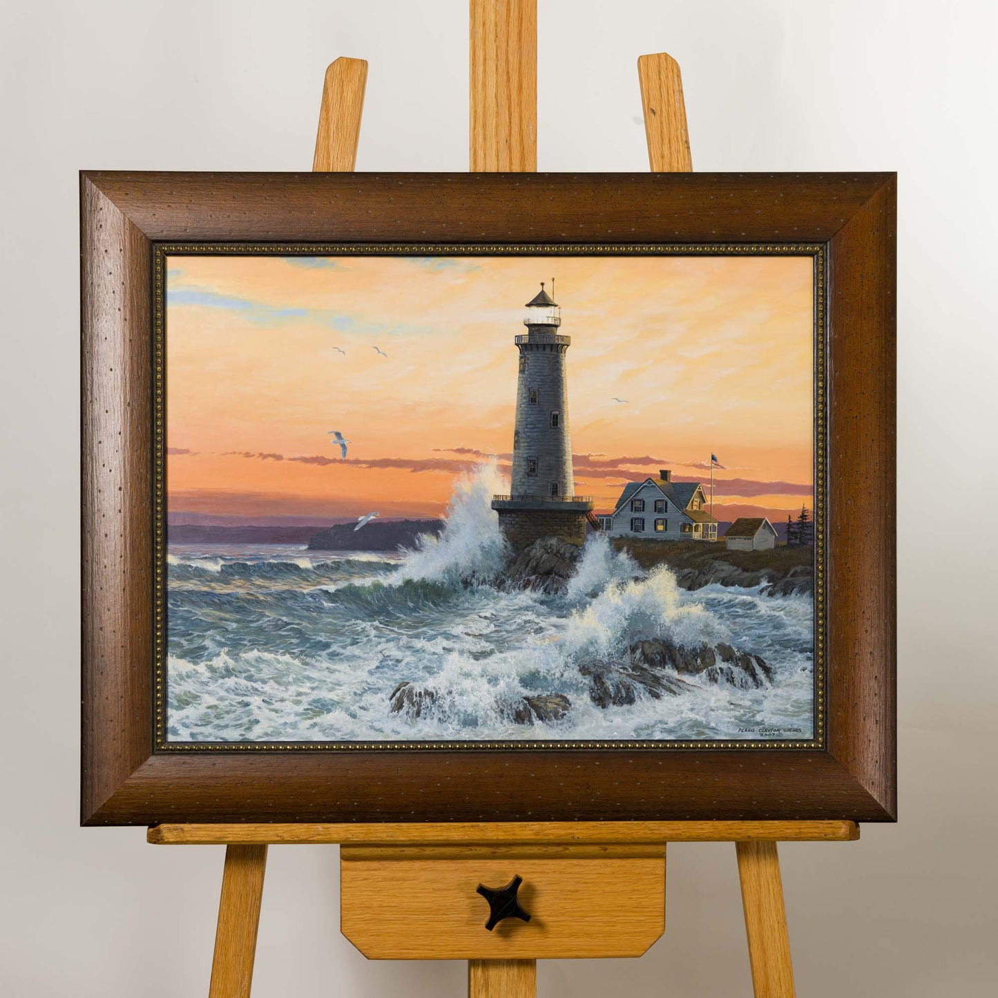 Storm Tide - Lighthouse - 18" x 24" Original Acrylic Painting