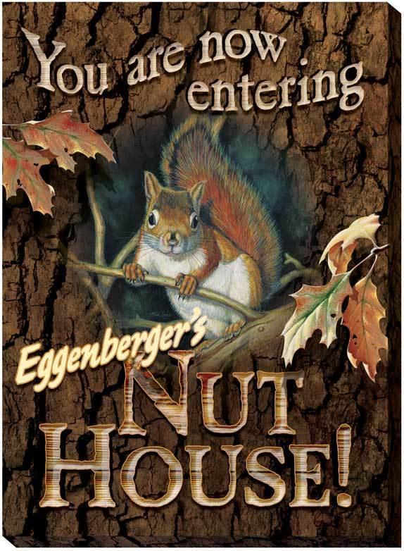 Nut House Personalized Wrapped Canvas - Wild Wings