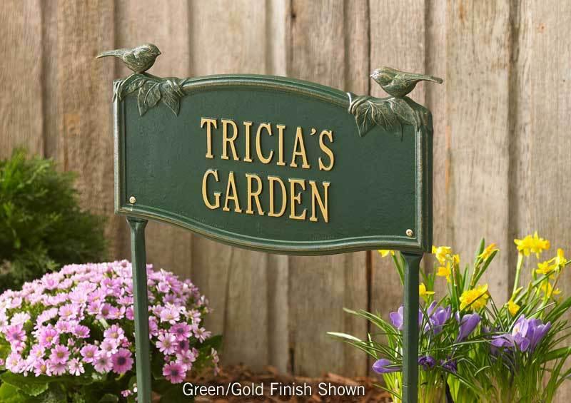 Songbird Personalized Garden Sign - Wild Wings