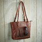 Braided Brown Leather Handbag - Wild Wings