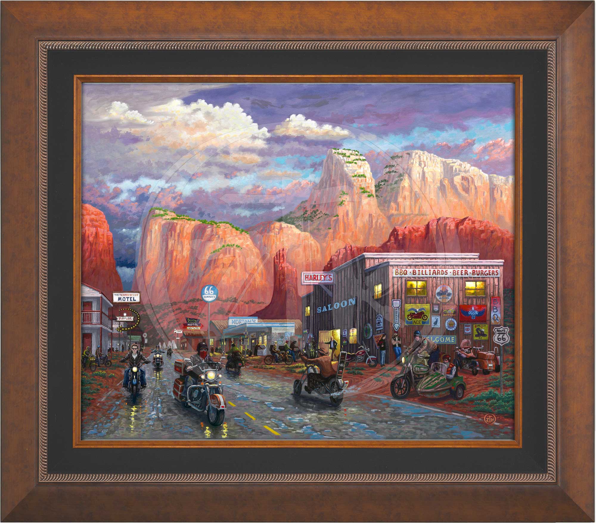クリスタルアート　ルート66 美品 Get Your Kicks on Route 66 - Limited Edition Canvas Limited