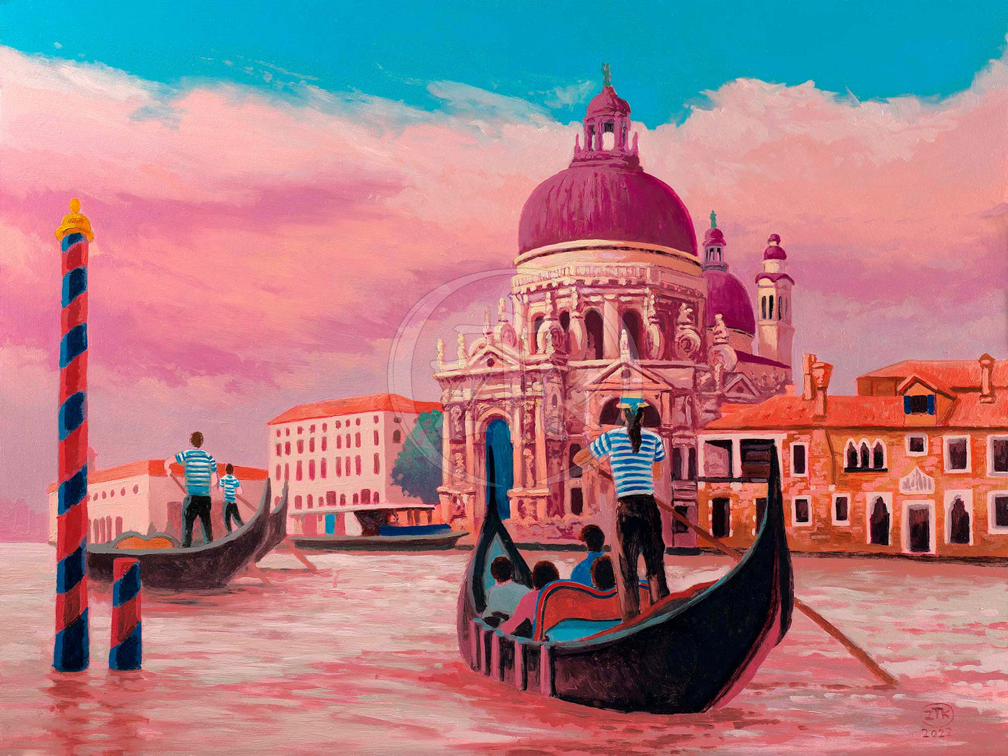 Gondolas of Venice - Limited Edition Canvas