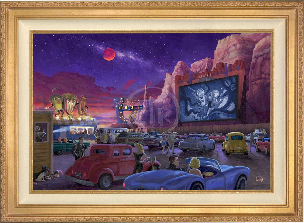 Movie Night on Route 66 (Thriller at the Drive-In) - Limited Edition Canvas