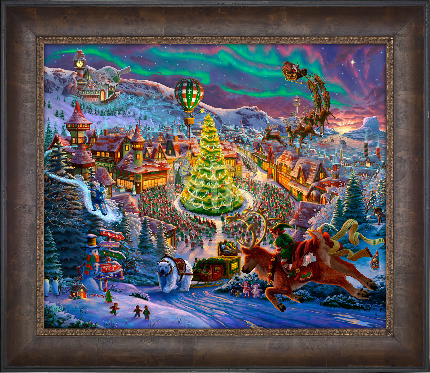 希少 Santa by Bay Window trim a  ジャンク品 Santa's North Pole - Limited Edition Canvas Limited Edition Canvas