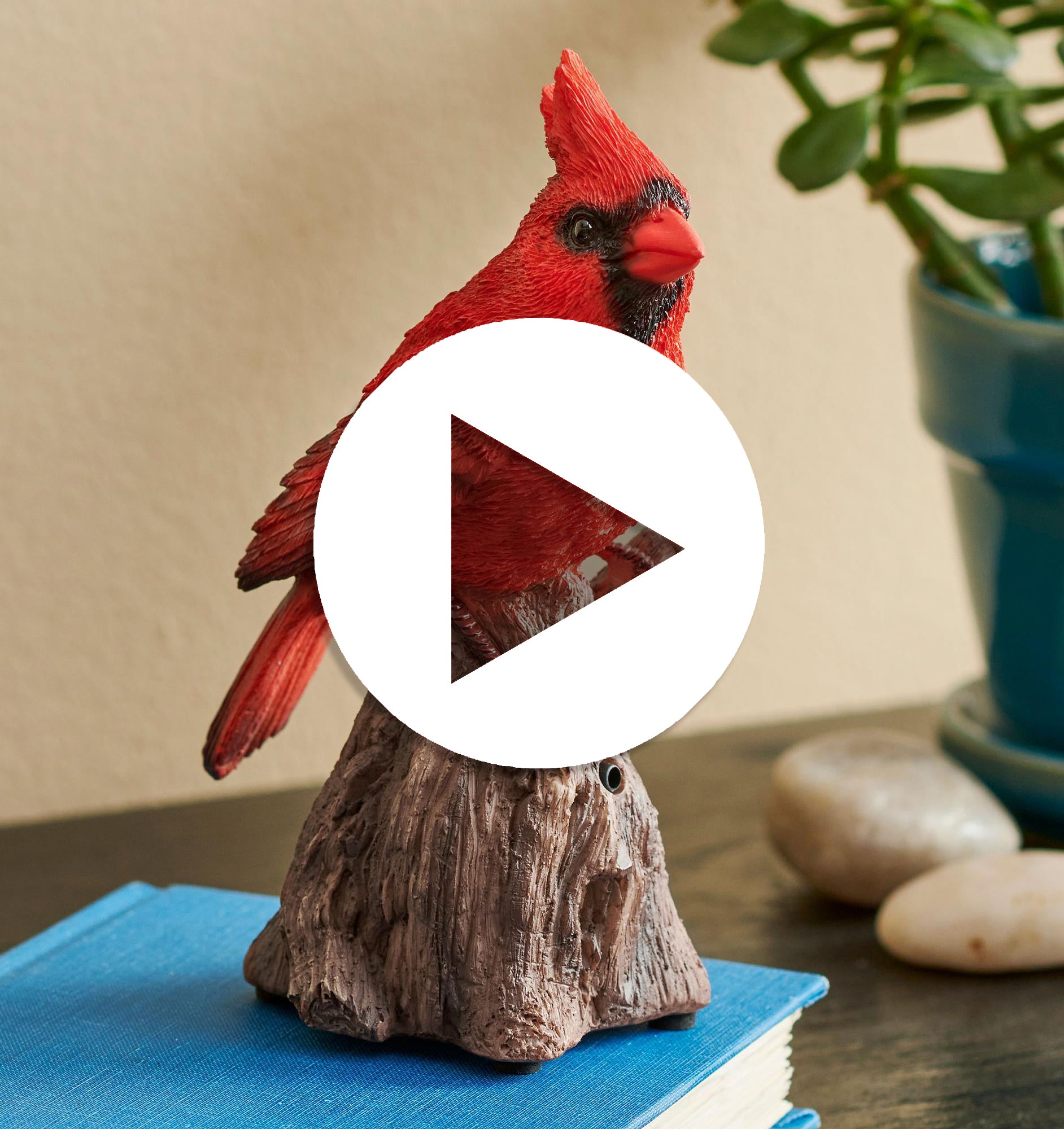 Cardinal Sculpture with Sound from Wild Wings