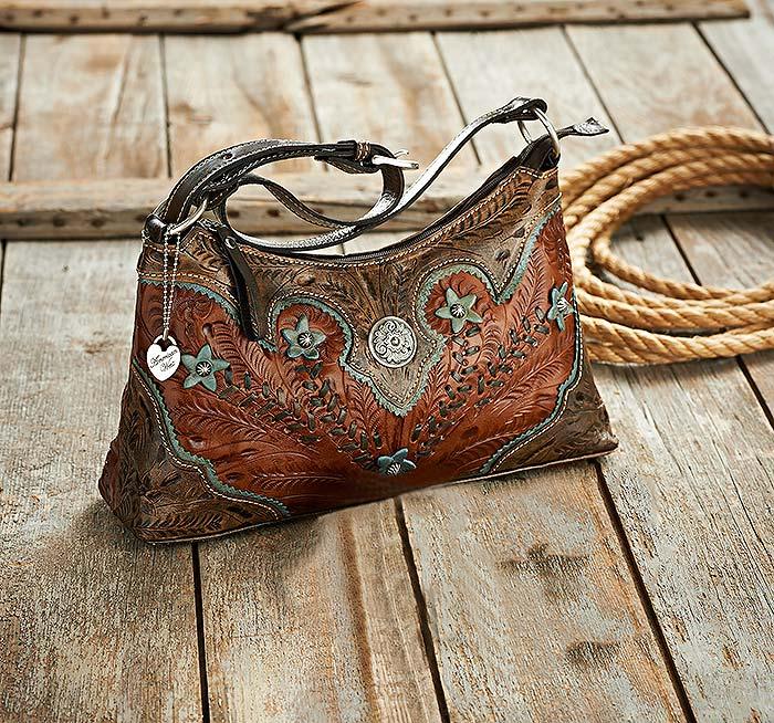 Desert Wildflower Leather Handbag - Wild Wings