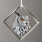 Great Horned Owl Diamond-Shape Glass Ornament - Wild Wings