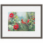 Cardinal and Hollyhocks Paper Print - Wild Wings
