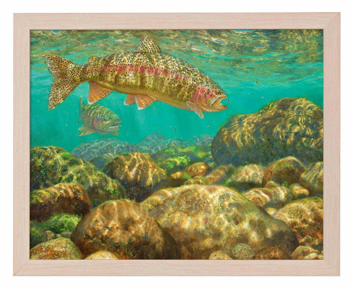 Baetis Feast—Rainbow Trout Art Print - Wild Wings