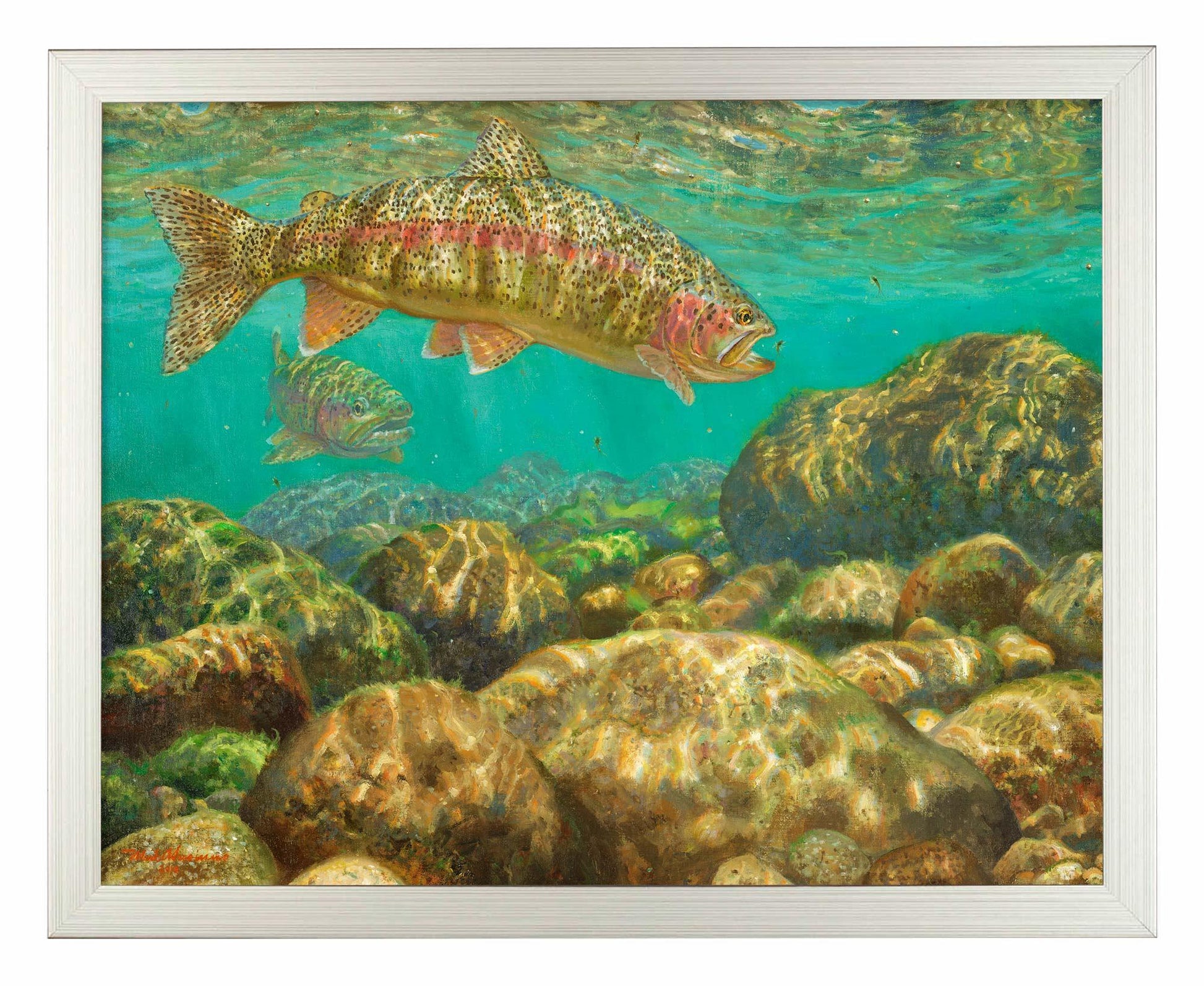 Baetis Feast—Rainbow Trout Art Print - Wild Wings